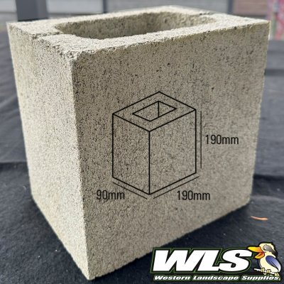 10.03 Half Grey Block 190 x 190 x 90